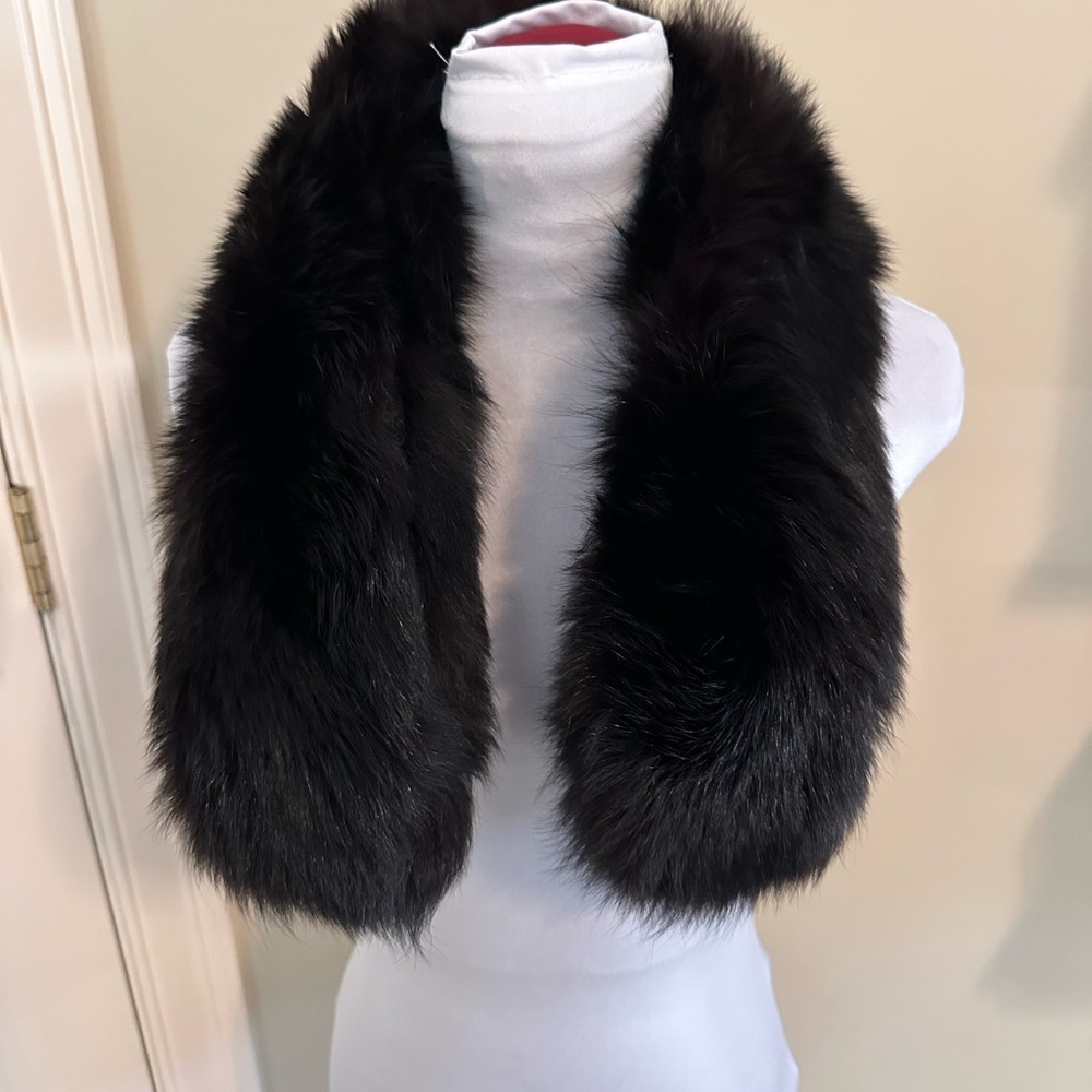 Luxurious Black Faux Fur Wrap